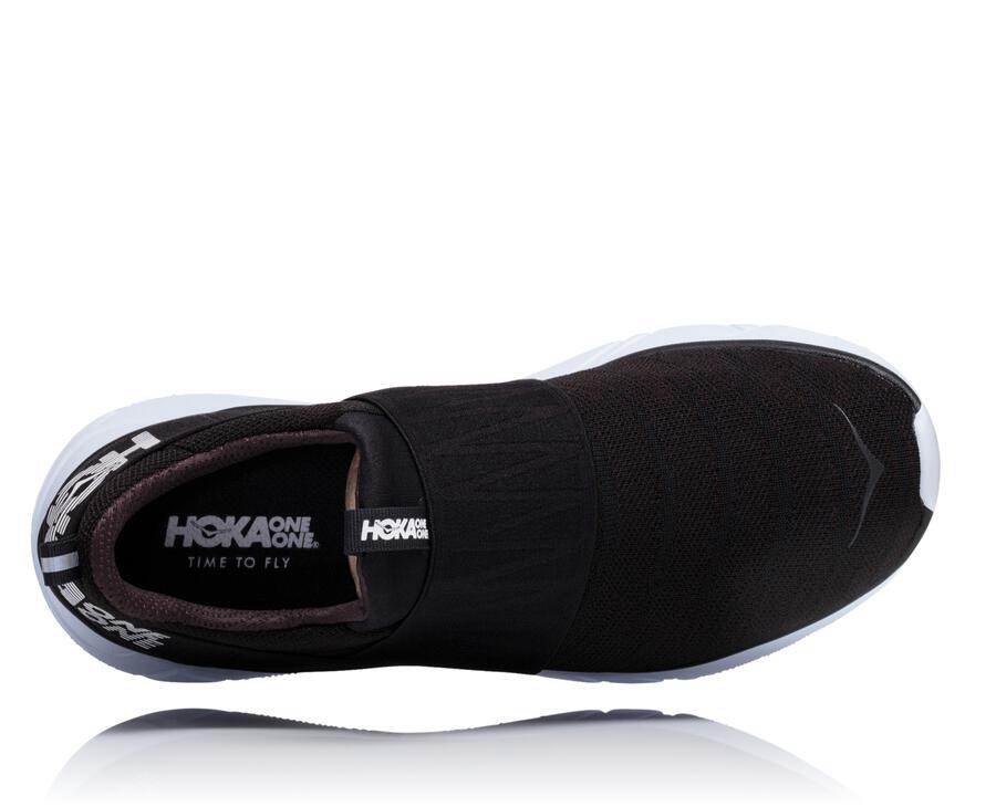 Hoka One One Running Shoes Womens Black/White - Hupana Slip - 28364OBDZ